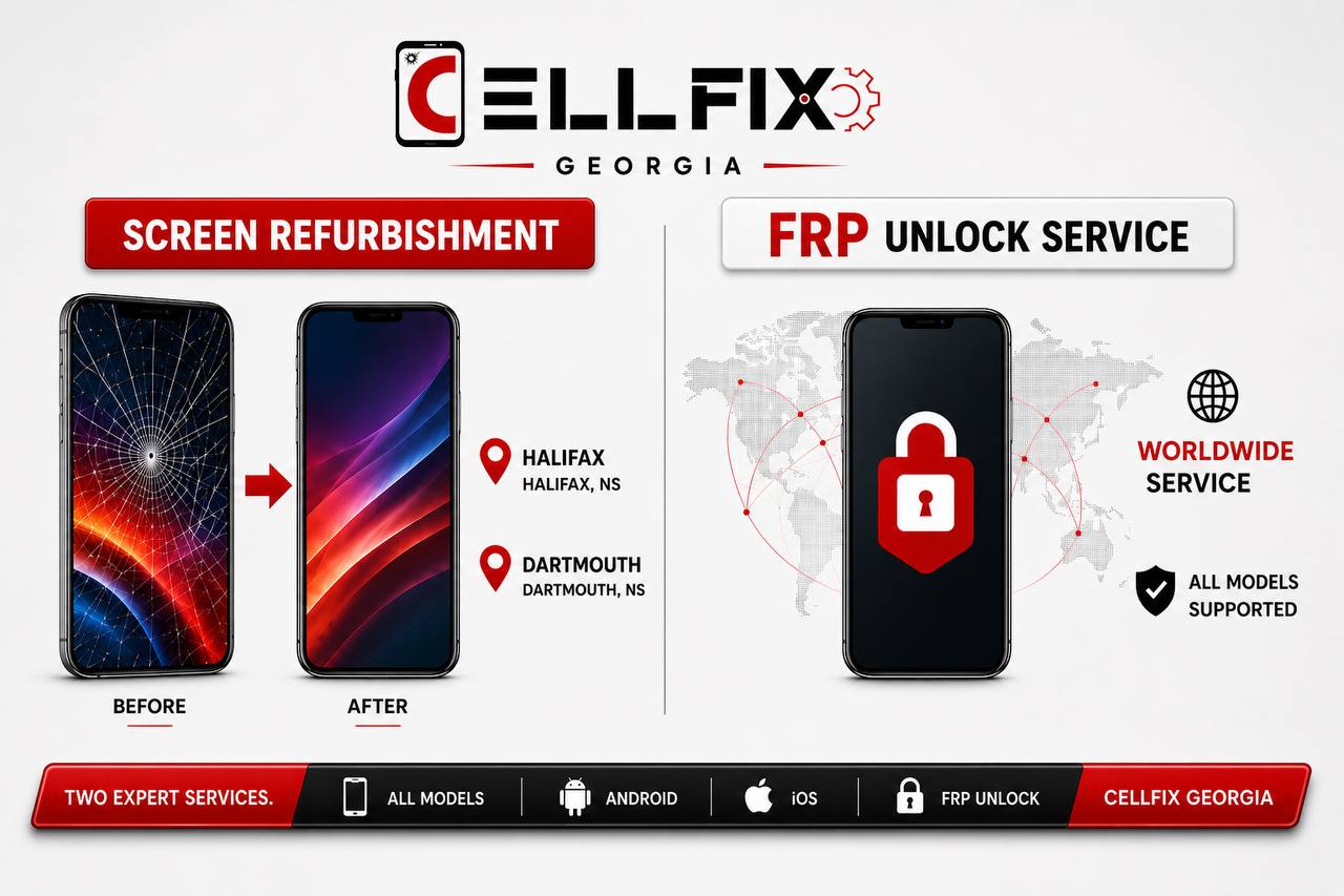 Cell Fix Design OLED Screen Refurbishment & Glass Replacement | CellFix Georgia